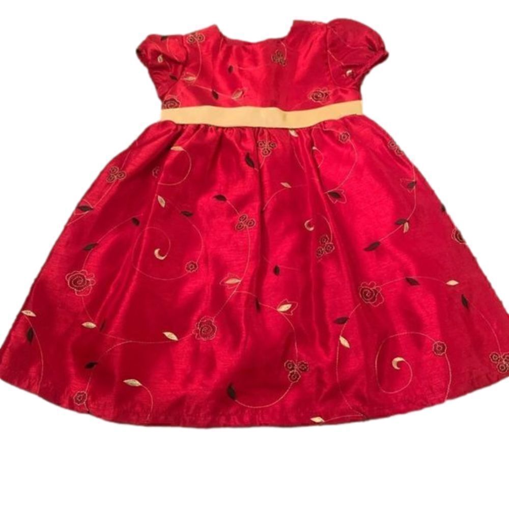 ‎NWT George Red Embroidered Dress